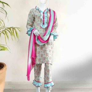 Western Cut Supreme Lawn Suit